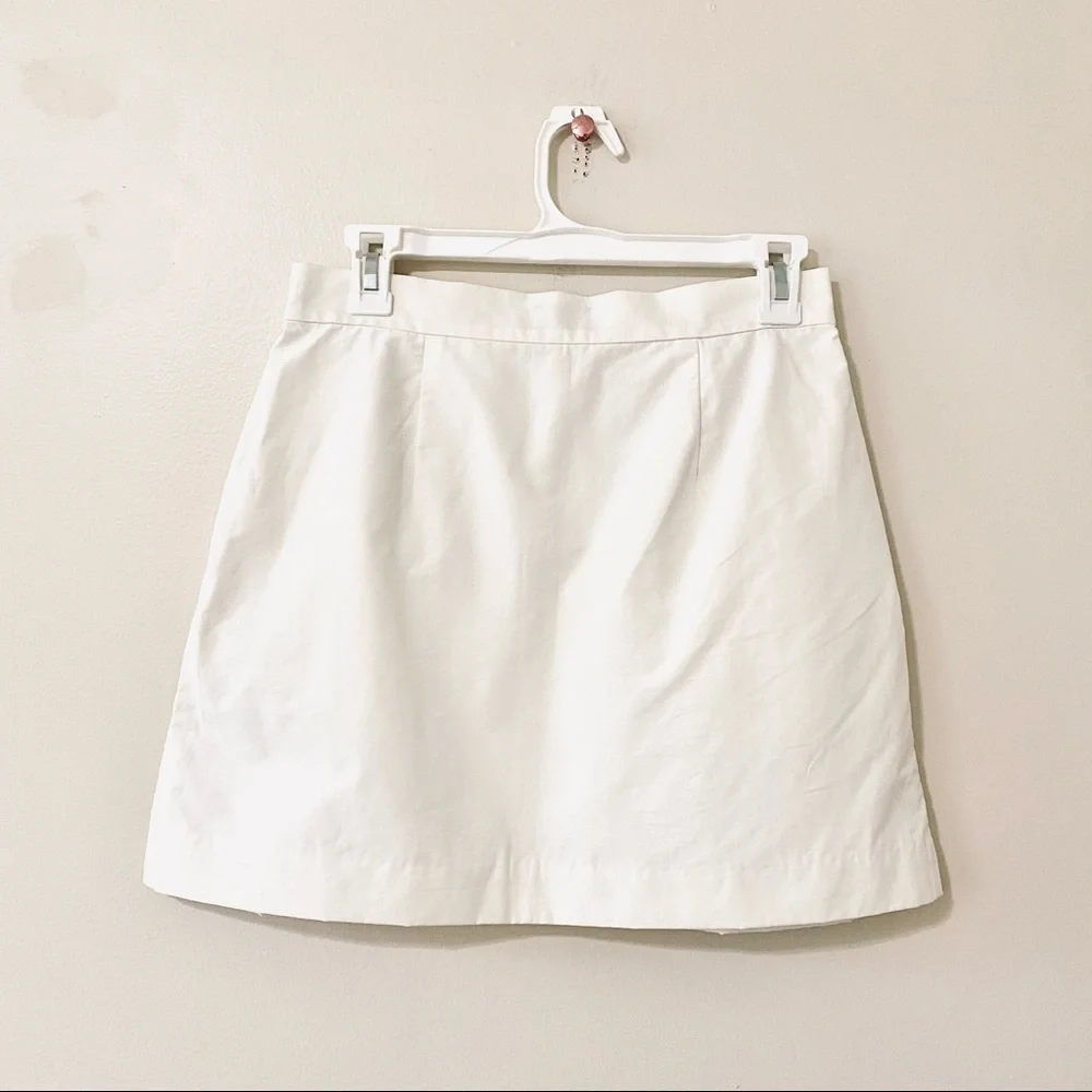 Kate Spade Pockets & Pleats Skirt White Mini size 6